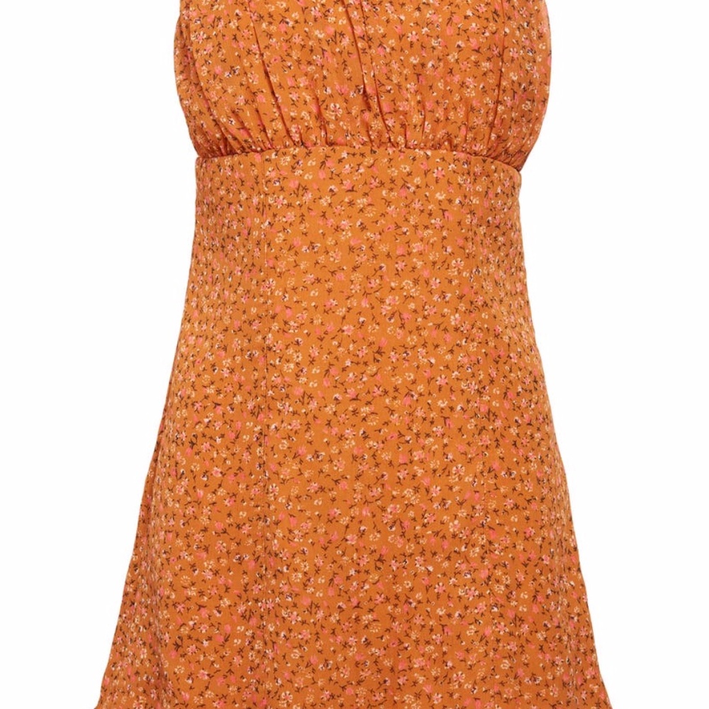 Leith Print Strappy Chiffon Minidress